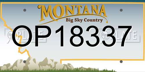 OP18337 Montana License Plate