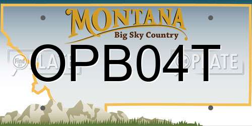 OPB04T Montana License Plate
