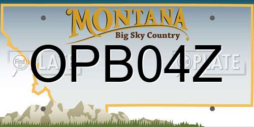 OPB04Z Montana License Plate
