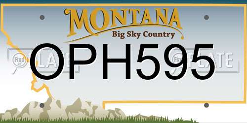 OPH595 Montana License Plate