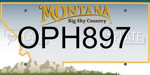 OPH897 Montana License Plate