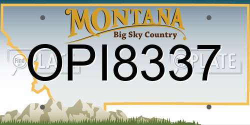 OPI8337 Montana License Plate