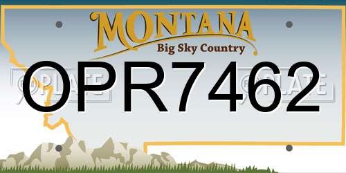 OPR7462 Montana License Plate