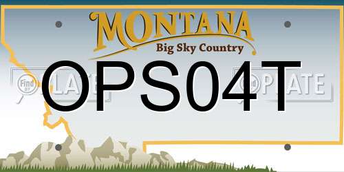 OPS04T Montana License Plate