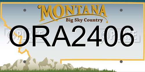 ORA2406 Montana License Plate