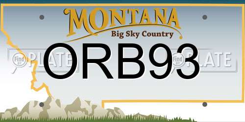 ORB93 Montana License Plate