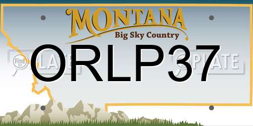 ORLP37 Montana License Plate