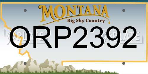 ORP2392 Montana License Plate