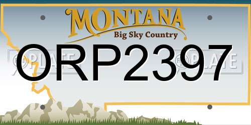 ORP2397 Montana License Plate