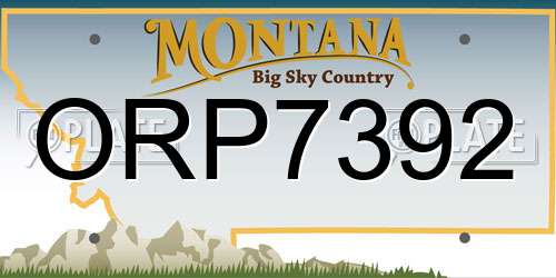 ORP7392 Montana License Plate