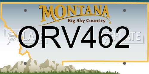 ORV462 Montana License Plate