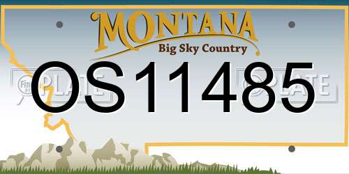 OS11485 Montana License Plate