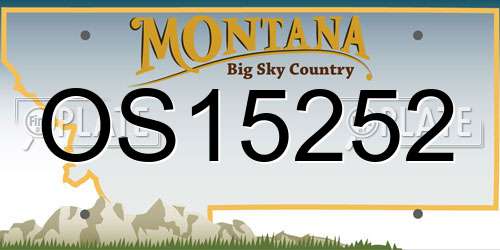 OS15252 Montana License Plate