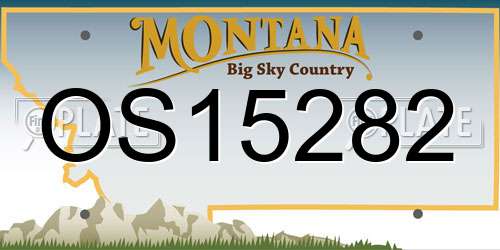 OS15282 Montana License Plate