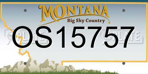 OS15757 Montana License Plate