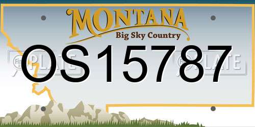 OS15787 Montana License Plate