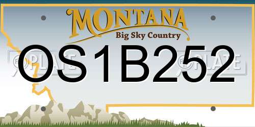 OS1B252 Montana License Plate