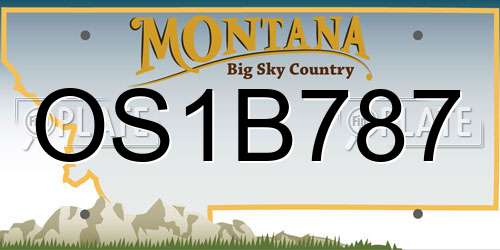 OS1B787 Montana License Plate