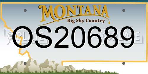 OS20689 Montana License Plate