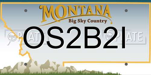 OS2B2I Montana License Plate