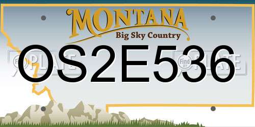 OS2E536 Montana License Plate
