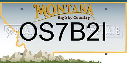 OS7B2I Montana License Plate