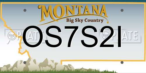 OS7S2I Montana License Plate