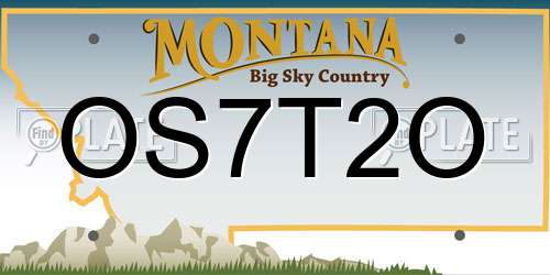 OS7T2O Montana License Plate