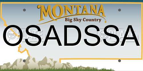 OSADSSA Montana License Plate