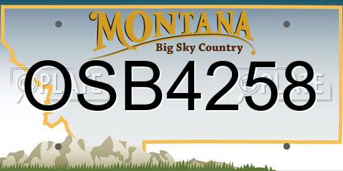 OSB4258 Montana License Plate