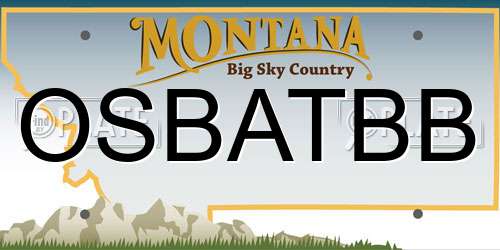 OSBATBB Montana License Plate