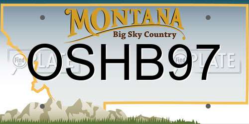 OSHB97 Montana License Plate