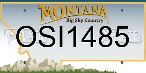 OSI1485 Montana License Plate