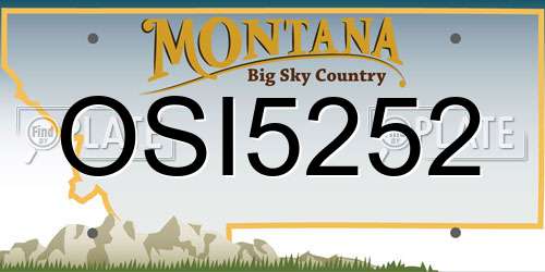 OSI5252 Montana License Plate