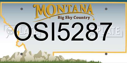 OSI5287 Montana License Plate