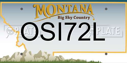 OSI72L Montana License Plate