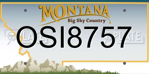 OSI8757 Montana License Plate