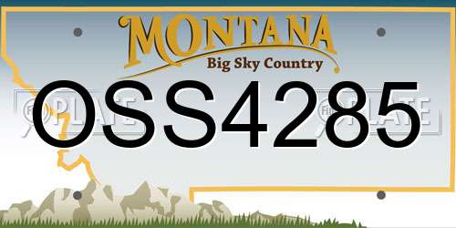 OSS4285 Montana License Plate