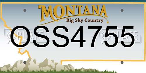 OSS4755 Montana License Plate
