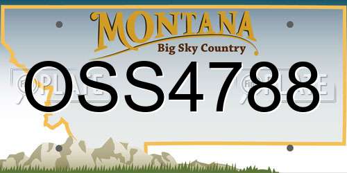 OSS4788 Montana License Plate