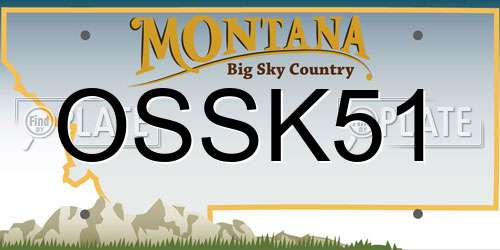 OSSK51 Montana License Plate