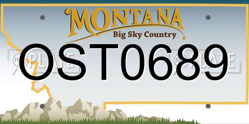 OST0689 Montana License Plate