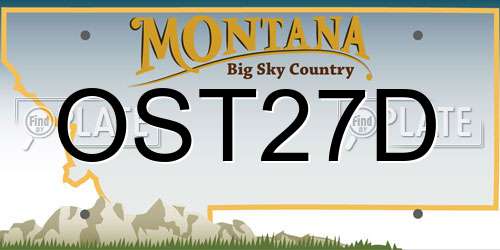 OST27D Montana License Plate
