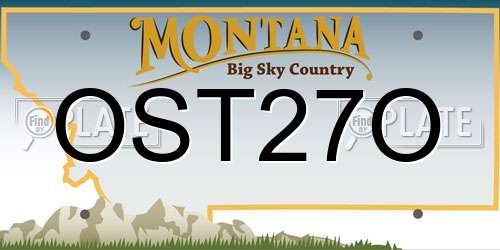 OST27O Montana License Plate