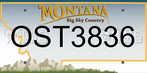 OST3836 Montana License Plate