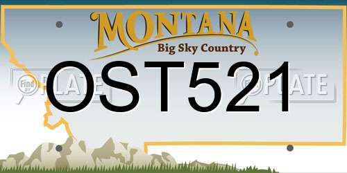 OST521 Montana License Plate