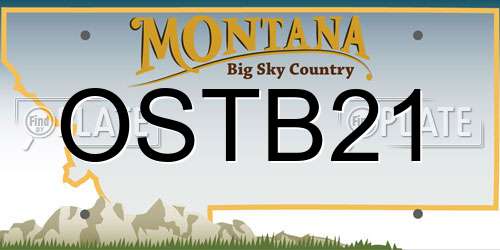 OSTB21 Montana License Plate