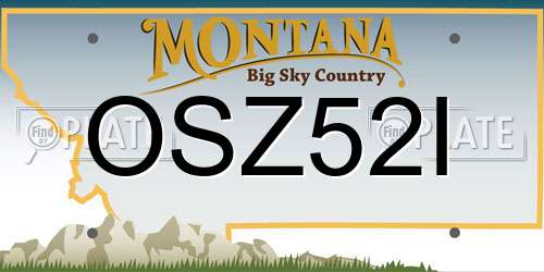 OSZ52I Montana License Plate