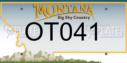 OT041 Montana License Plate