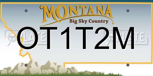 OT1T2M Montana License Plate